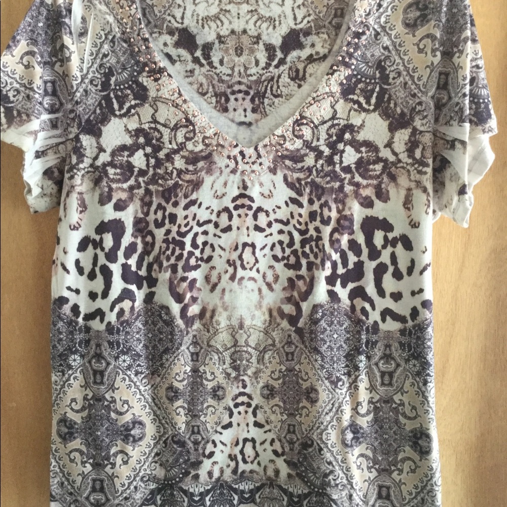Apt 9 animal print top xl